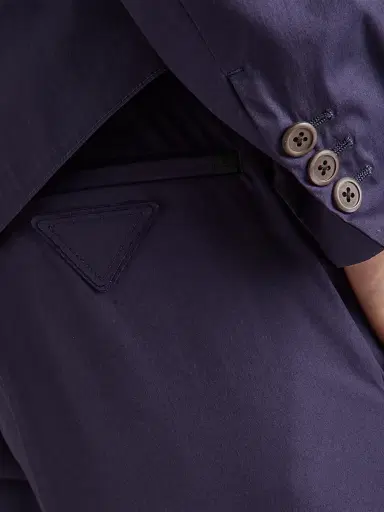 Prada Men's Stretch Poplin Pants - Blue | Thumbnail 6 Prada Men's Stretch Poplin Pants - Blue | Thumbnail 6