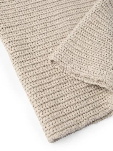 Brunello Cucinelli Women's Cashmere and Silk Dazzling Rib Knit Neck Warmer - Lignite | Thumbnail 3 Brunello Cucinelli Women's Cashmere and Silk Dazzling Rib Knit Neck Warmer - Lignite | Thumbnail 3