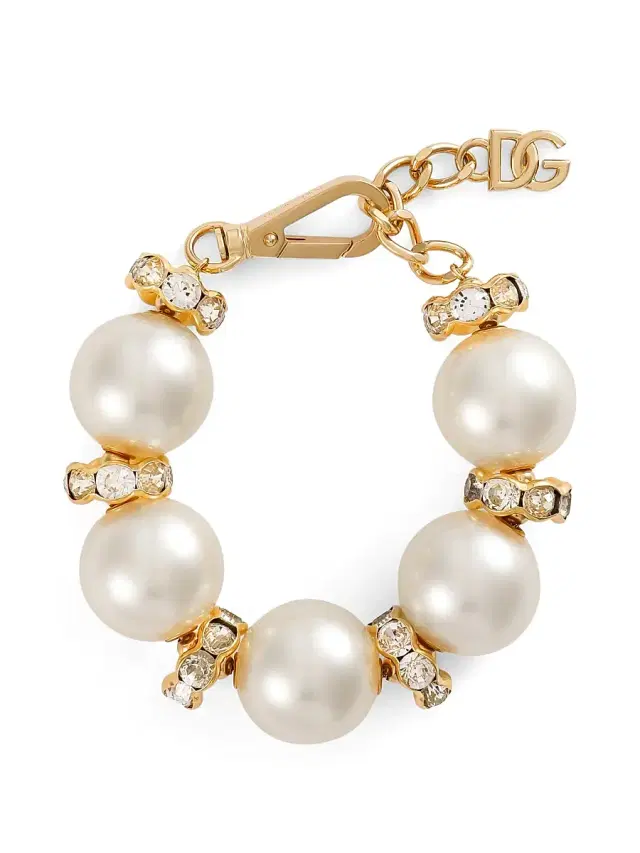 Women's Goldtone, Imitation Pearl & Glass Crystal Bracelet - White Women's Goldtone, Imitation Pearl & Glass Crystal Bracelet - White