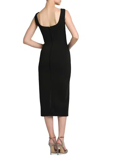 Giorgio Armani Women's Technical Stretch Jersey Midi-Dress | Thumbnail 5 Giorgio Armani Women's Technical Stretch Jersey Midi-Dress | Thumbnail 5