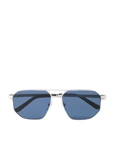 Cartier Eyewear Santos de Cartier Aviator-Style Silver and Gold-Tone Sunglasses - Men | Thumbnail 1 Cartier Eyewear Santos de Cartier Aviator-Style Silver and Gold-Tone Sunglasses - Men | Thumbnail 1