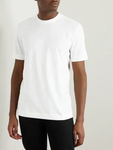Zegna Slim-Fit Logo-Embroidered Cotton-Jersey T-Shirt - Men | Thumbnail 3