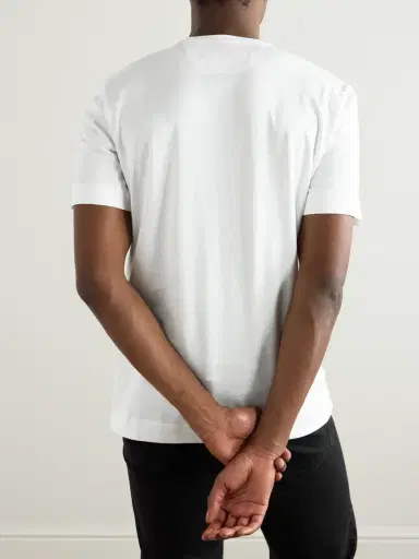 Zegna Slim-Fit Logo-Embroidered Cotton-Jersey T-Shirt - Men | Thumbnail 4