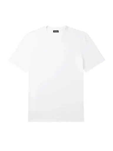 Zegna Slim-Fit Logo-Embroidered Cotton-Jersey T-Shirt - Men | Thumbnail 1