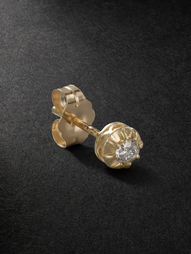Jacquie Aiche Sophia 14-Karat Gold Diamond Single Earring - Men
