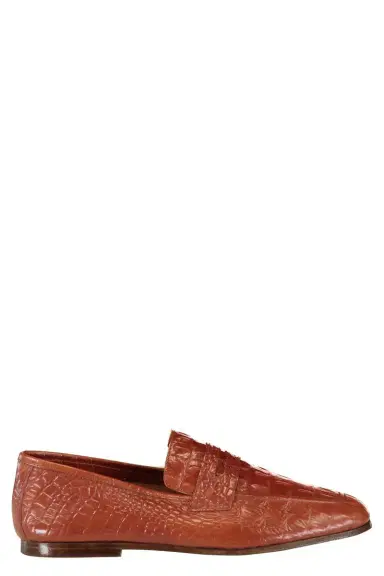 SOPHIQUE Essenziale Leather Loafer - Brown Embossed | Thumbnail 1
