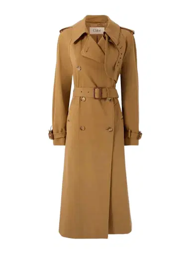 Chloé Double-breasted Belted Cotton-gabardine Trench Coat | Thumbnail 1 Chloé Double-breasted Belted Cotton-gabardine Trench Coat | Thumbnail 1