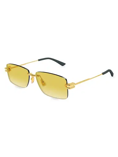Bottega Veneta Men's Lock 58MM Rectangular Sunglasses | Thumbnail 1 Bottega Veneta Men's Lock 58MM Rectangular Sunglasses | Thumbnail 1