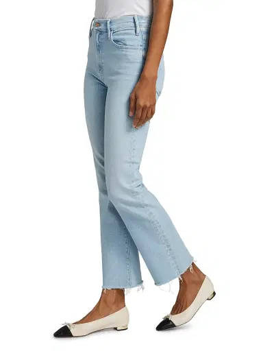 Mother Women's The Hustler Mid-Rise Ankle-Fray Jeans | Thumbnail 4