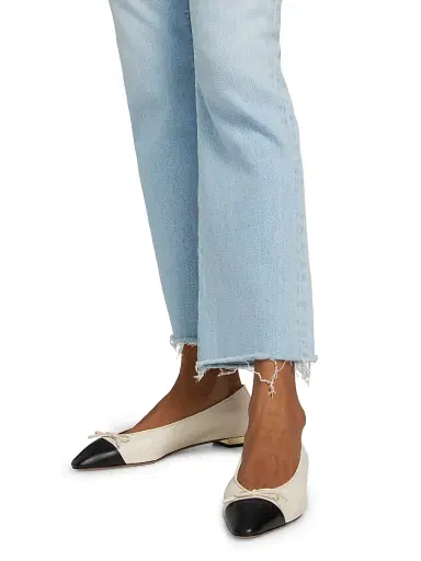 Mother Women's The Hustler Mid-Rise Ankle-Fray Jeans | Thumbnail 6