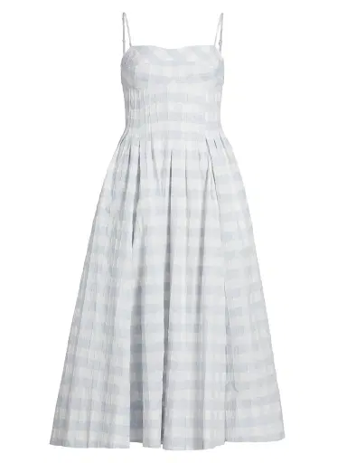 Simkhai Women's Kittiya Gingham Midi-Dress - Periwinkle Sky Multi | Thumbnail 1 Simkhai Women's Kittiya Gingham Midi-Dress - Periwinkle Sky Multi | Thumbnail 1
