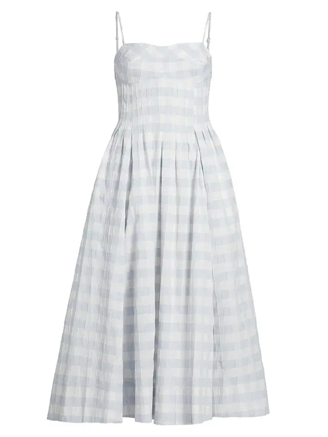 Women's Kittiya Gingham Midi-Dress - Periwinkle Sky Multi