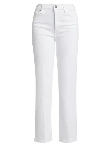 Frame Women's Le Sleek Straight High-Rise Jeans - White - Size 31 | Thumbnail 1