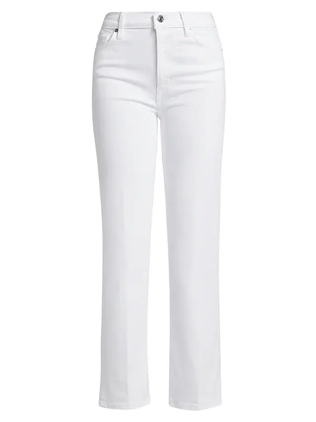 FRAME Women's Le Sleek Straight High-Rise Jeans - White