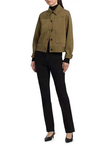 Vince Women's Button-Front Crop Jacket | Thumbnail 2