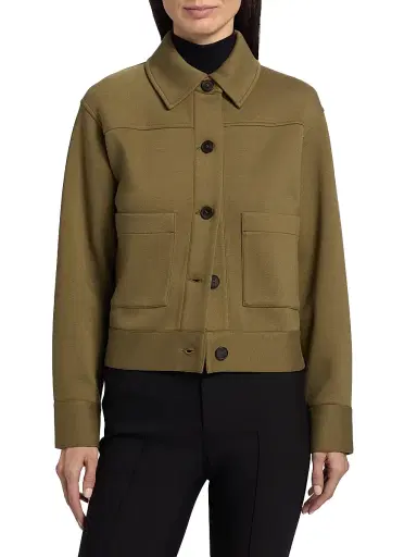 Vince Women's Button-Front Crop Jacket | Thumbnail 3