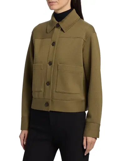 Vince Women's Button-Front Crop Jacket | Thumbnail 4