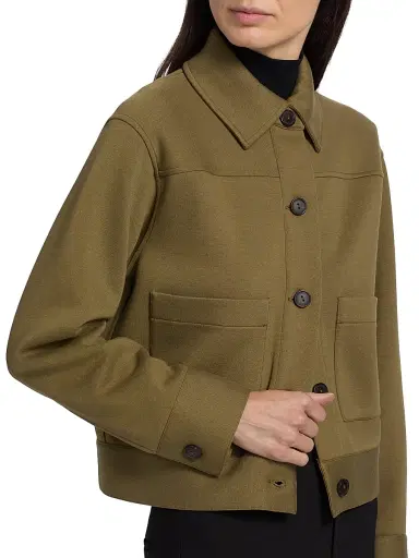 Vince Women's Button-Front Crop Jacket | Thumbnail 6