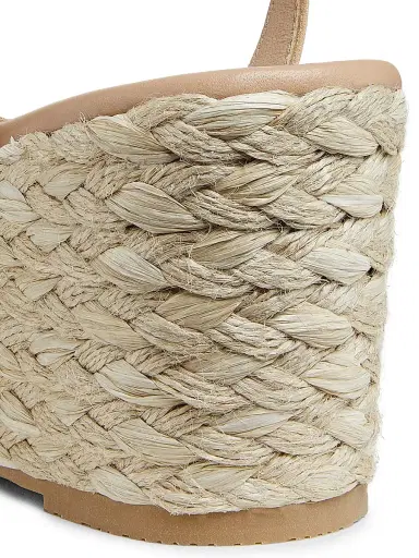 Stuart Weitzman Women's Dayna Suede Espadrille Wedges - Adobe Natural - Size 9.5 | Thumbnail 6