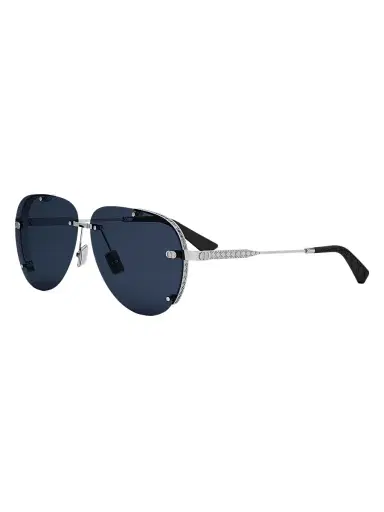 Dior Men's Neo A1U 61MM Pilot Sunglasses - Silver Blue | Thumbnail 1