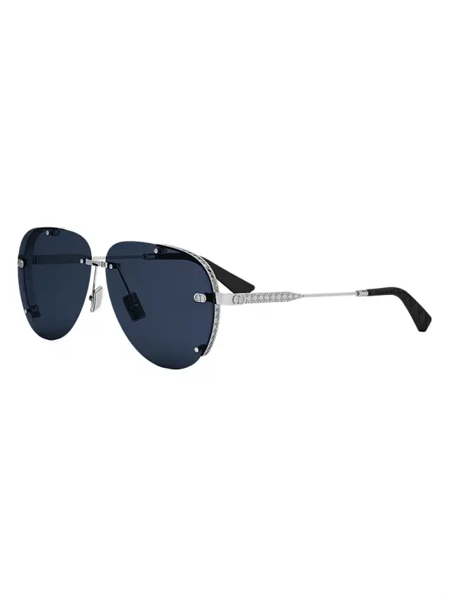 Men's Neodior A1U 61MM Pilot Sunglasses - Silver Blue