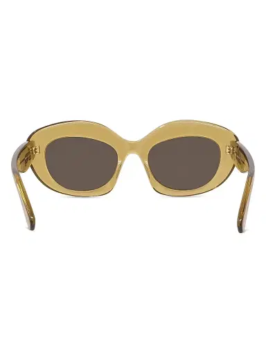 LOEWE Men's Curvy 51MM Cat-Eye Sunglasses - Dark Green Brown | Thumbnail 5