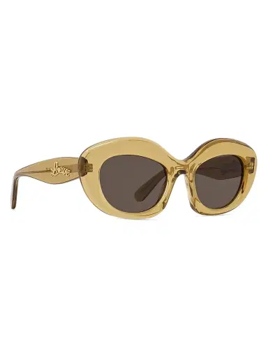 LOEWE Men's Curvy 51MM Cat-Eye Sunglasses - Dark Green Brown | Thumbnail 8