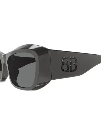 Balenciaga Women's Signature 54MM Square Sunglasses - Grey | Thumbnail 3