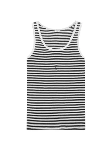 Saint Laurent Women's Cassandre Tank Top - Noir Et Na | Thumbnail 1