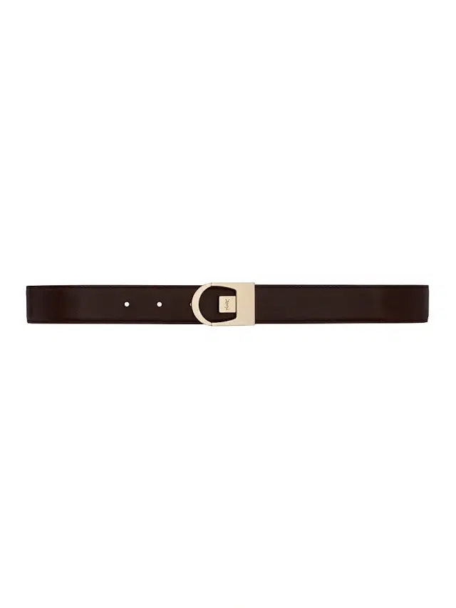 Women's Reversible Belt in Smooth Leather - Black Red Tan