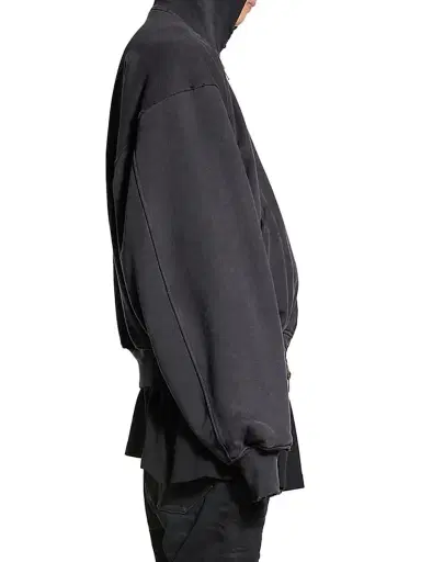 Balenciaga Men's Bomber Hoodie - Black Faded - Size XS | Thumbnail 4