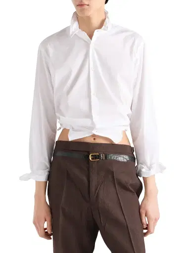 Prada Men's Cotton Shirt - Pink | Thumbnail 8