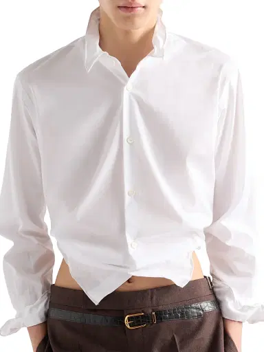 Prada Men's Cotton Shirt - Pink | Thumbnail 10