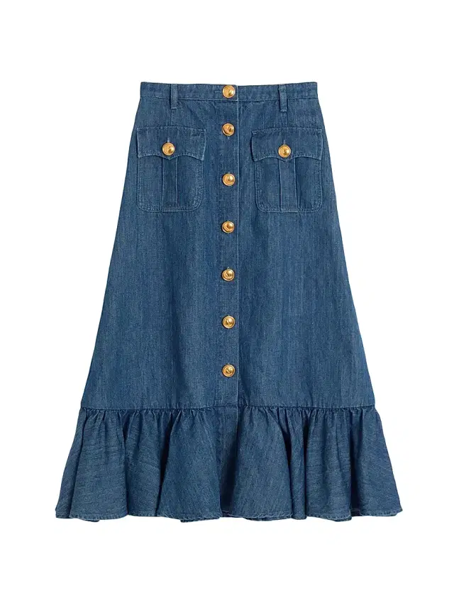 Valentino Garavani Women's Lightweight Denim Skirt - Denim