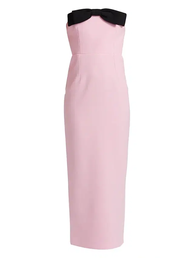 The New Arrivals Ilkyaz Ozel Women's Elea Bow Strapless Cocktail Gown - Fleur De Cerisier