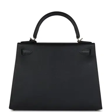HERMÈS Pre-owned Hermes Kelly Sellier 28 Black Epsom Permabrass Hardware | Thumbnail 5 HERMÈS Pre-owned Hermes Kelly Sellier 28 Black Epsom Permabrass Hardware | Thumbnail 5