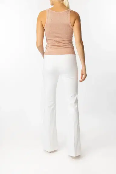 AVENUE MONTAIGNE Bellini White Full Length Flare Pant | Thumbnail 4 AVENUE MONTAIGNE Bellini White Full Length Flare Pant | Thumbnail 4