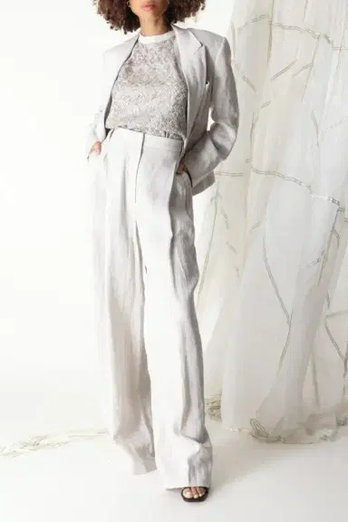 Brunello Cucinelli DAZZLING EMBROIDERY TANK - WARM WHITE | Thumbnail 3
