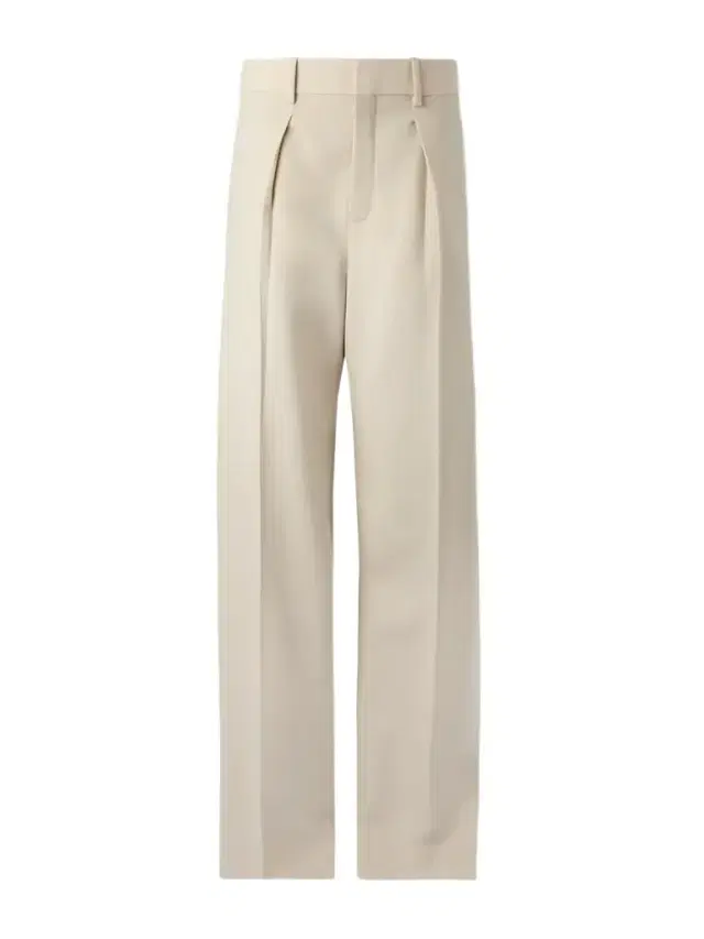 Pleated Wool Straight-leg Pants