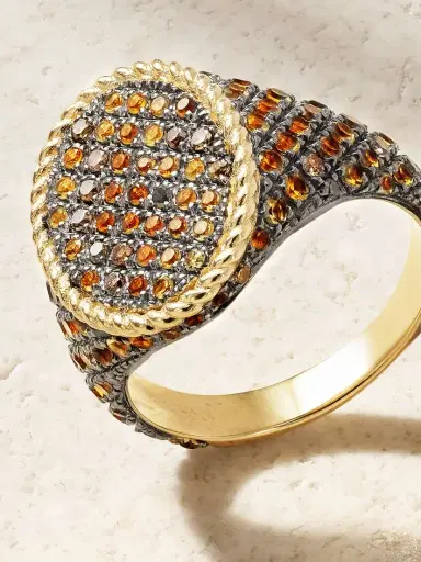 Yvonne Léon Chevalière Ovale 9-karat Gold, Diamond And Citrine Signet Ring | Thumbnail 4 Yvonne Léon Chevalière Ovale 9-karat Gold, Diamond And Citrine Signet Ring | Thumbnail 4