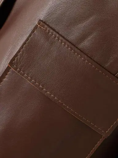 Nour Hammour Bleeker Cropped Paneled Leather Jacket | Thumbnail 5