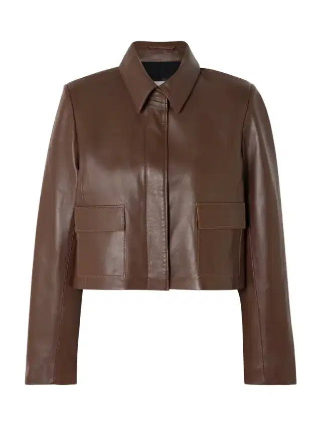 Bleeker Cropped Paneled Leather Jacket