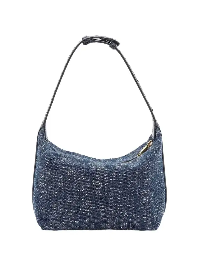 Bottega Veneta Women's Wallace Denim Bouclé Top Handle Bag - Navy White