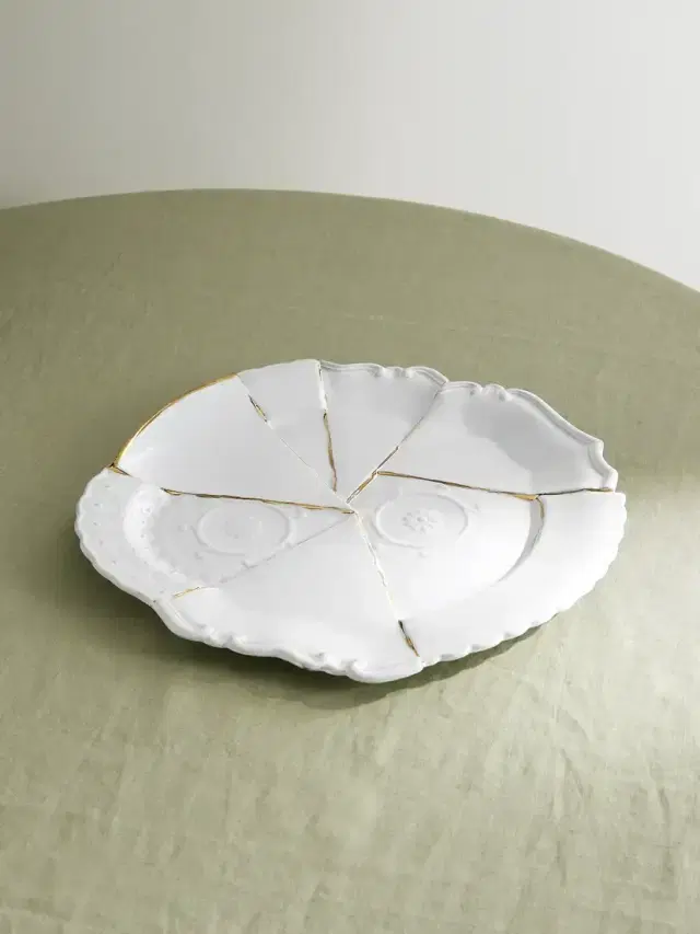 Astier De Villatte + Sacai Kintsugi Gold-plated Ceramic Platter
