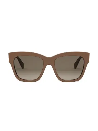 CELINE Women's Triomphe 55MM Geometric Sunglasses - Shiny Light Brown Gradient Brown | Thumbnail 2