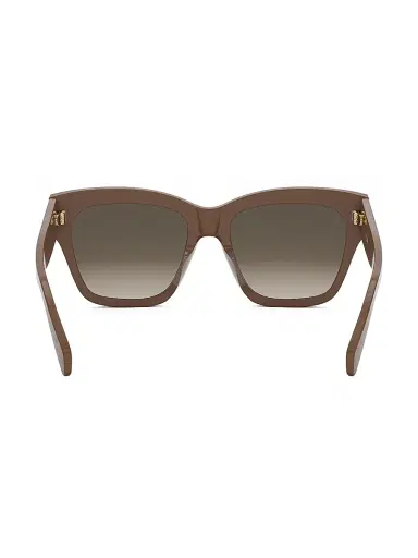 CELINE Women's Triomphe 55MM Geometric Sunglasses - Shiny Light Brown Gradient Brown | Thumbnail 5