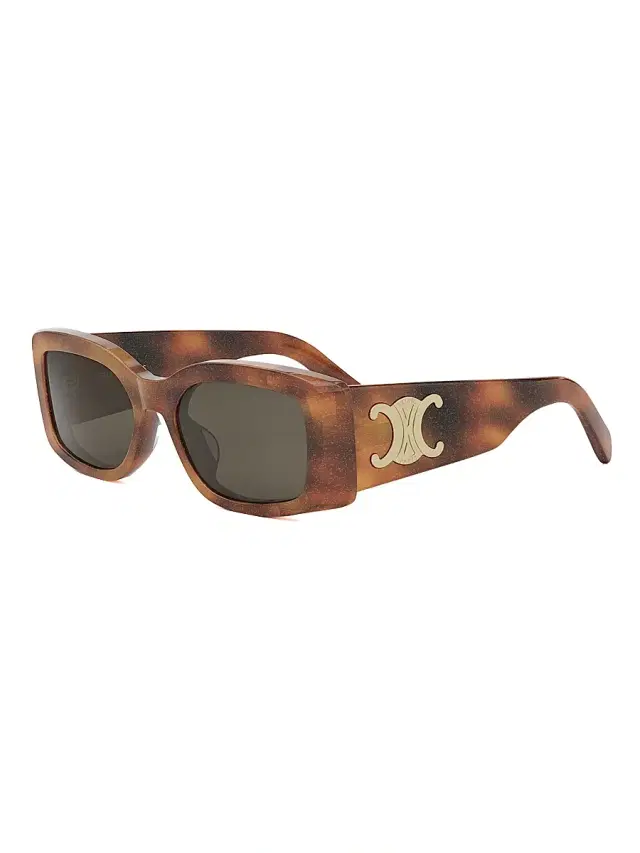 CELINE Women's Maxi Triomphe 53MM Rectangular Sunglasses - Blonde Havana Brown