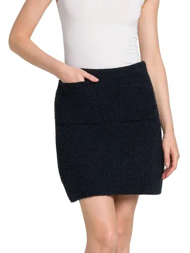 Bottega Veneta Women's Bouclé Knit Miniskirt - Navy - Size XL | Thumbnail 3