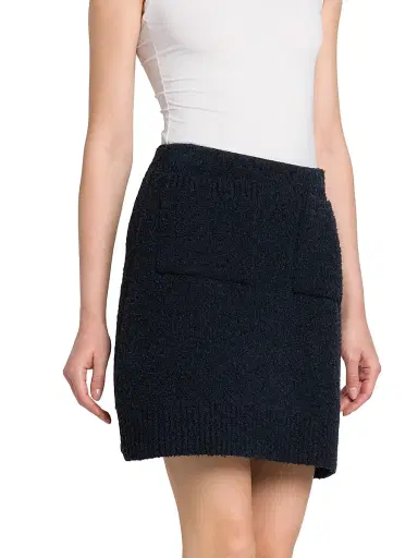 Bottega Veneta Women's Bouclé Knit Miniskirt - Navy - Size XL | Thumbnail 4