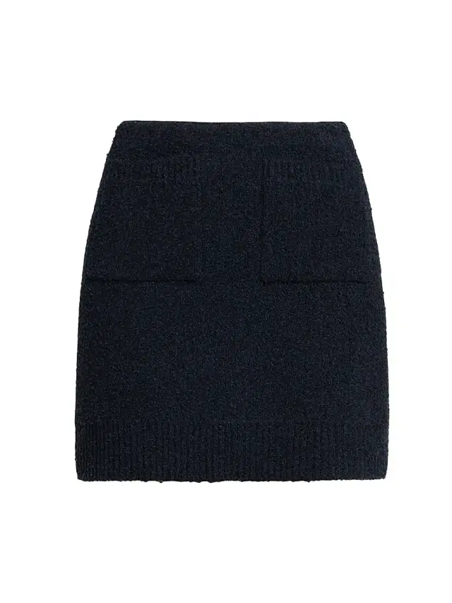 Women's Bouclé Knit Miniskirt - Navy